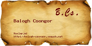 Balogh Csongor névjegykártya