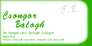 csongor balogh business card